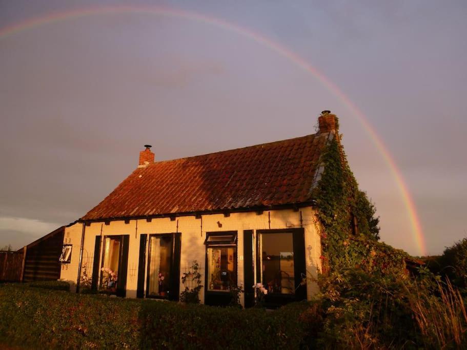 Dijkhuisje Zeeland Waterlandkerkje Bagian luar foto